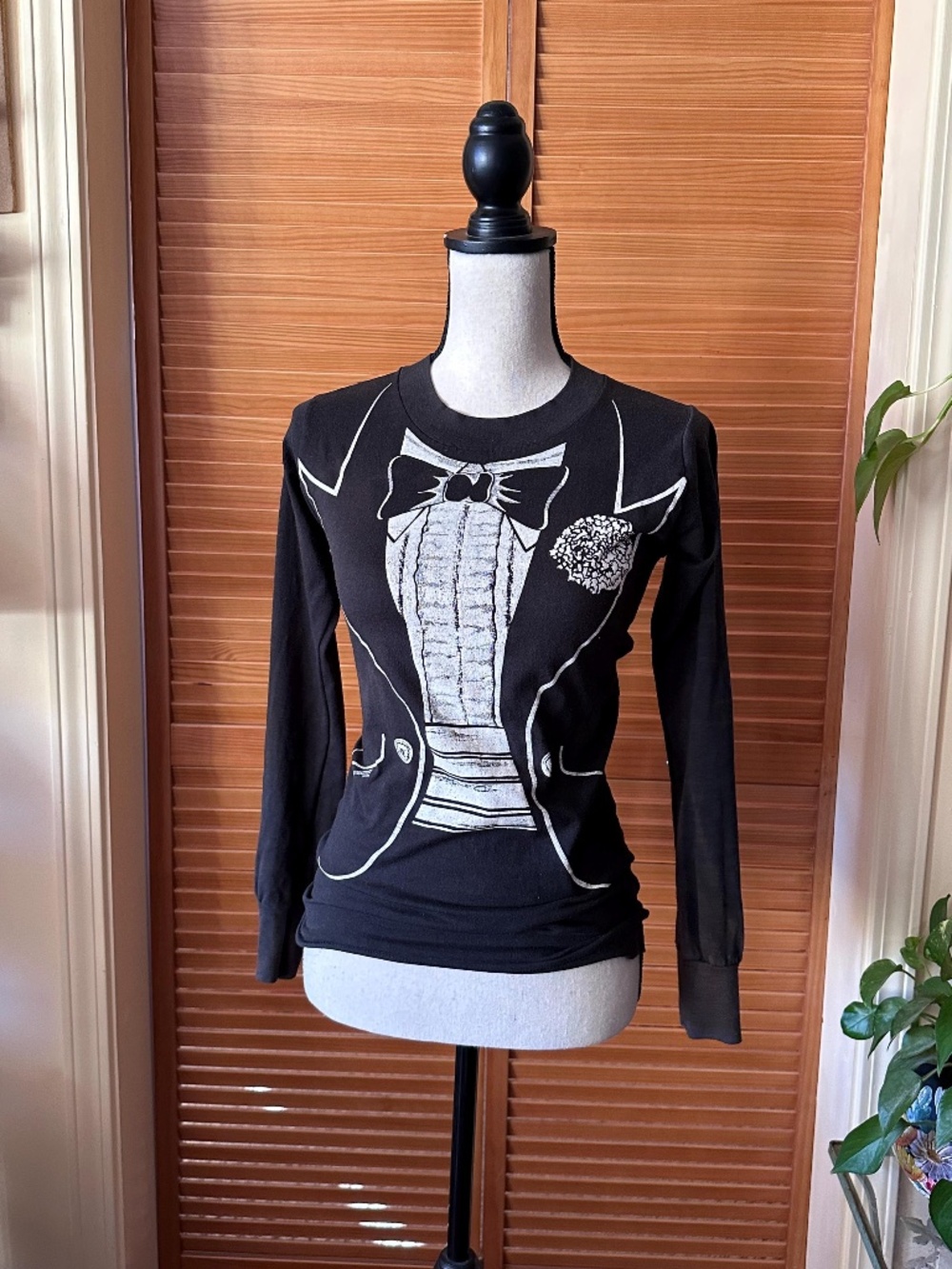 Vintage 1980s Tuxedo T-Shirt - Paulson Denver - Tailored Small